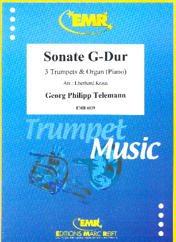Sonate G-Dur for 3 trumpets and organ (piano)