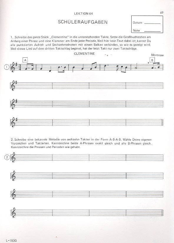 Charles S. Peters - Musiktheorie Band 6 Ein Arbeitsbuch