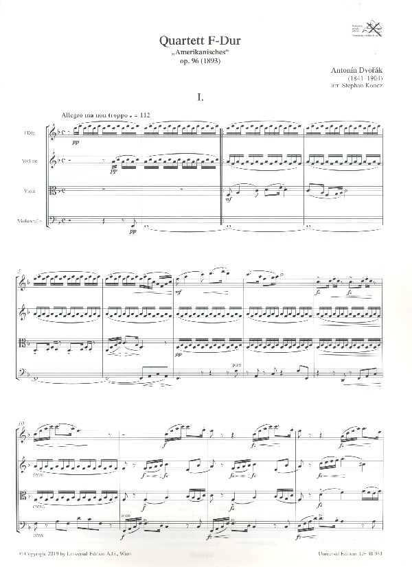 Antonín Dvorák - Amerikanisches Quartett op.96