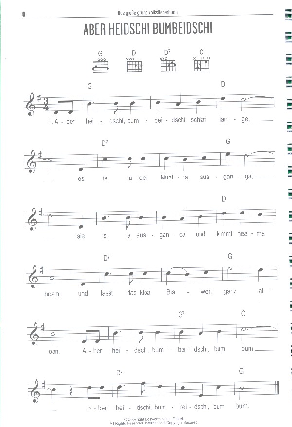 Das große grüne Volksliederbuch