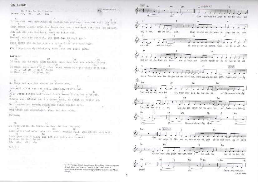 Das Ding mit Noten Band 4 Kultliederbuch mit Noten