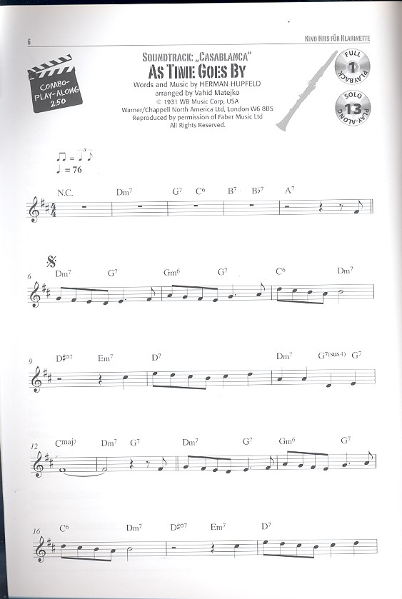 Kino Hits (+CD): für Klarinette