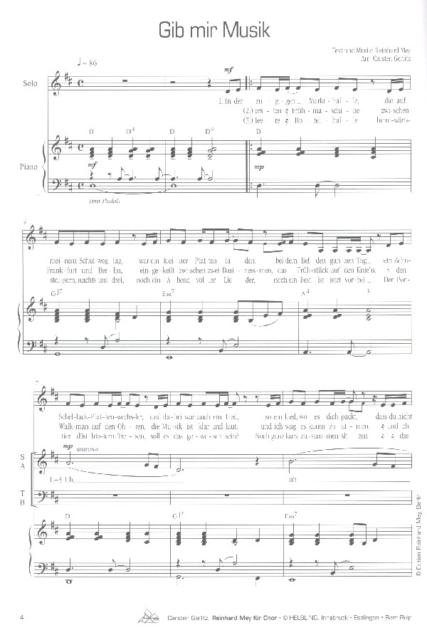  Reinhard Mey - Reinhard Mey für gem Chor und Klavier