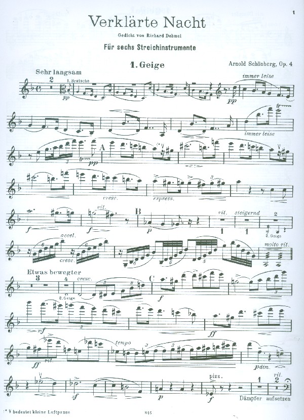 Arnold Schönberg - Verklärte Nacht op.4 für