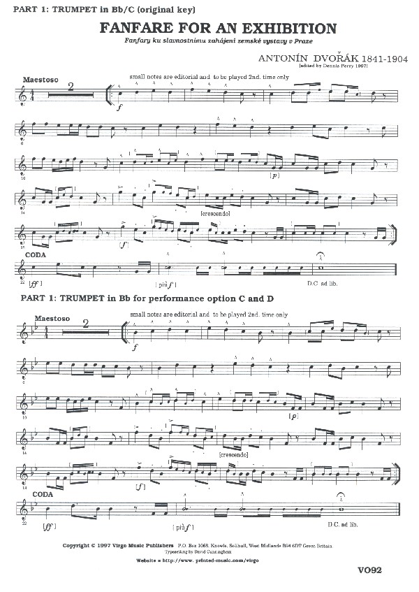 Antonín Dvorák - Fanfare for an Exhibition