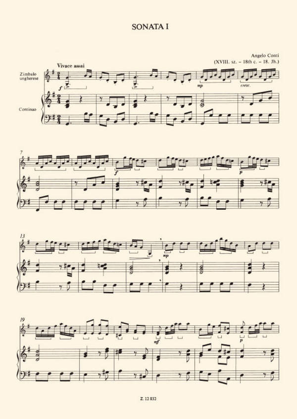 4 Sonaten für Cymbal mit Bc-