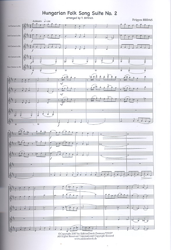 Frigyes Hidas - Hungarian Folk Song Suite no.2: