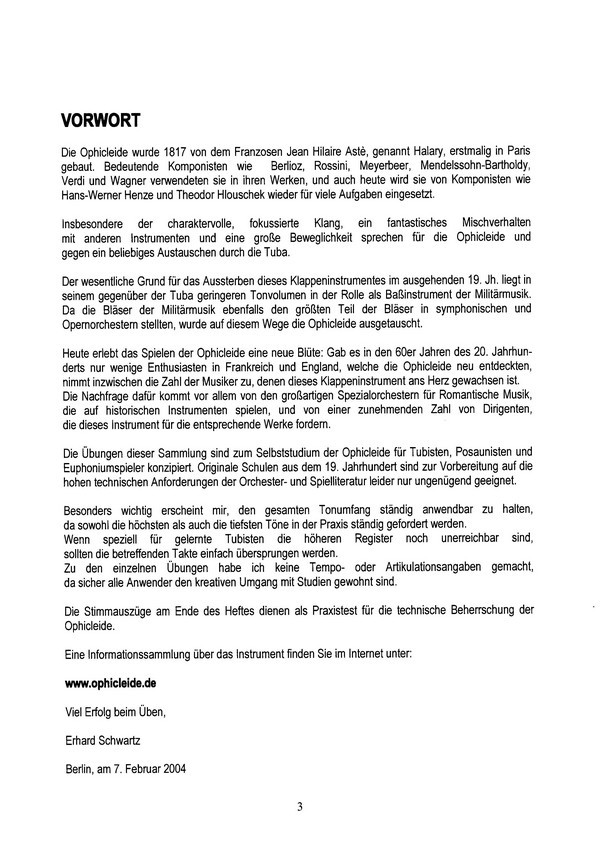 Erhard Schwartz - Schule für Ophicleide