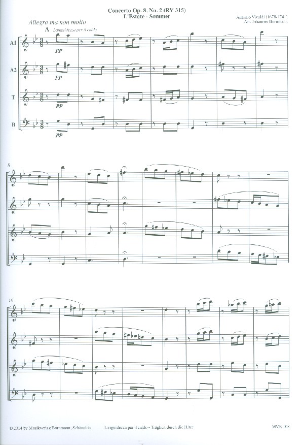 Antonio Vivaldi - Konzert op.8,2 RV315 aus Die vier Jahreszeiten