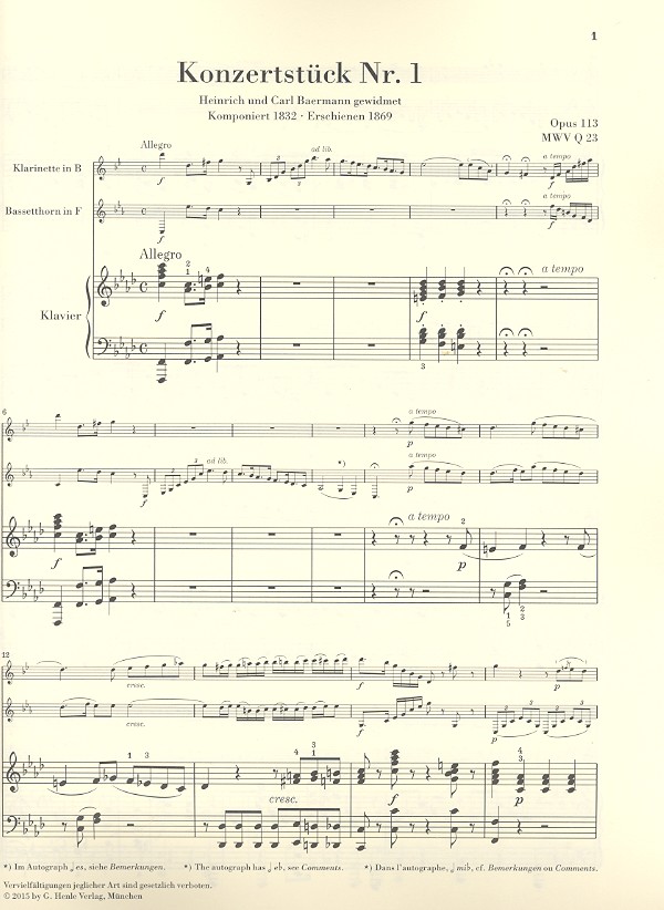 Felix Mendelssohn-Bartholdy - Konzertstücke op.113 und op.114