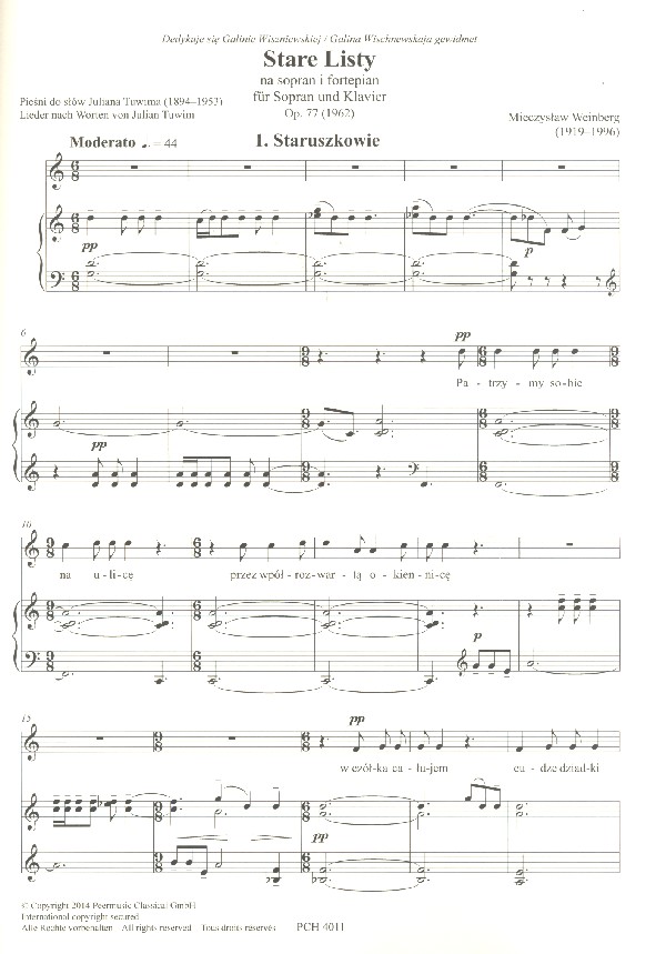 Mieczyslaw Weinberg - Alte Briefe op.77