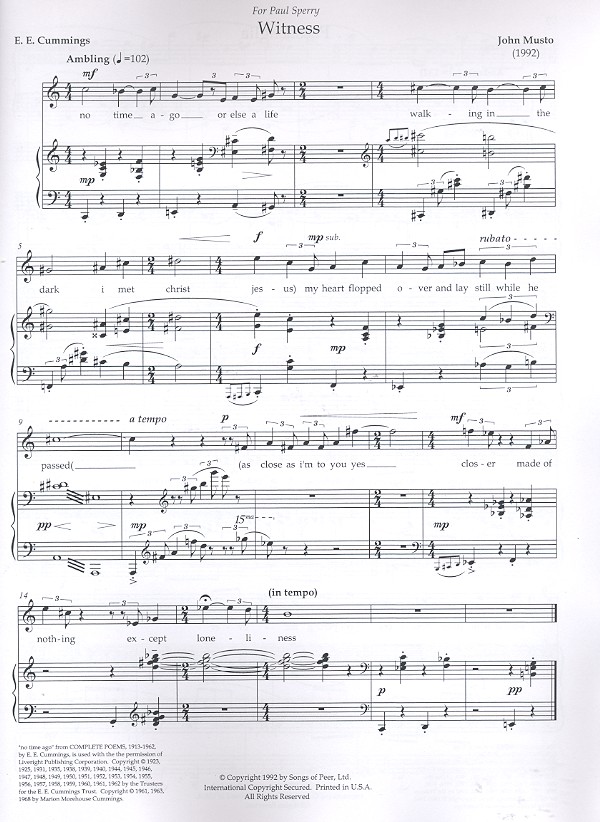 John Musto - Collected Songs vol.5