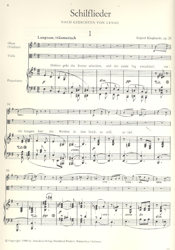 August Klughardt - Schilflieder op.28