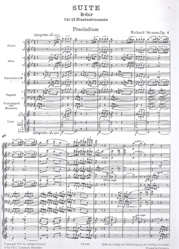 Richard Strauss - Suite B-Dur op.4