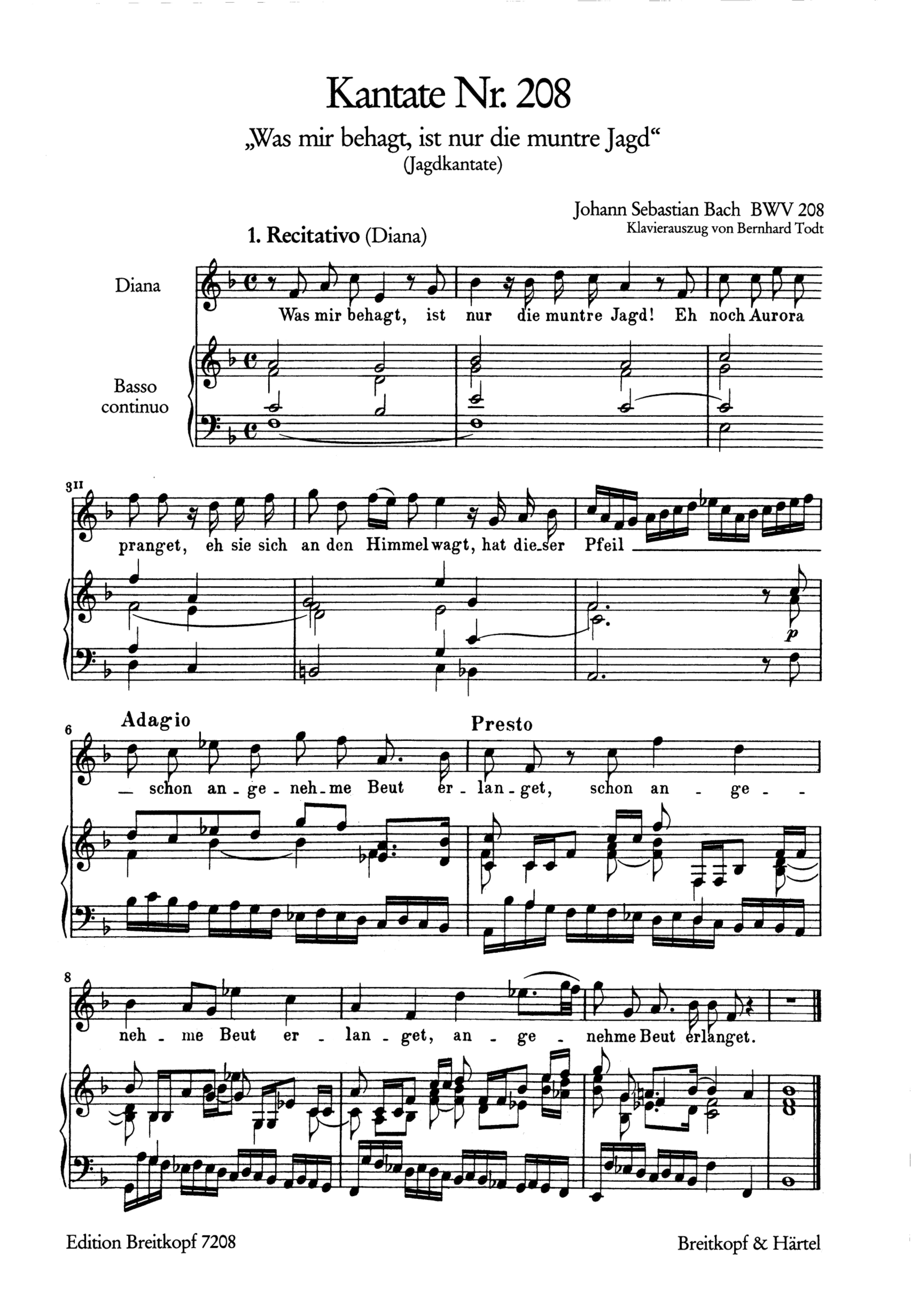  Johann Sebastian Bach - Was mir behagt ist nur die muntre Jagd