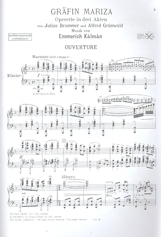  Emmerich Kálmán - Gräfin Mariza