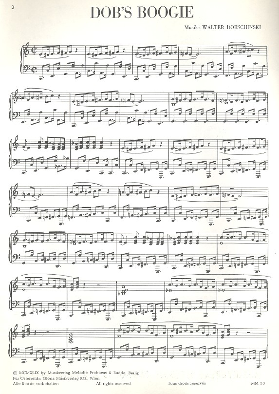  Walter Dobschinski - Dob's Boogie: für Klavier