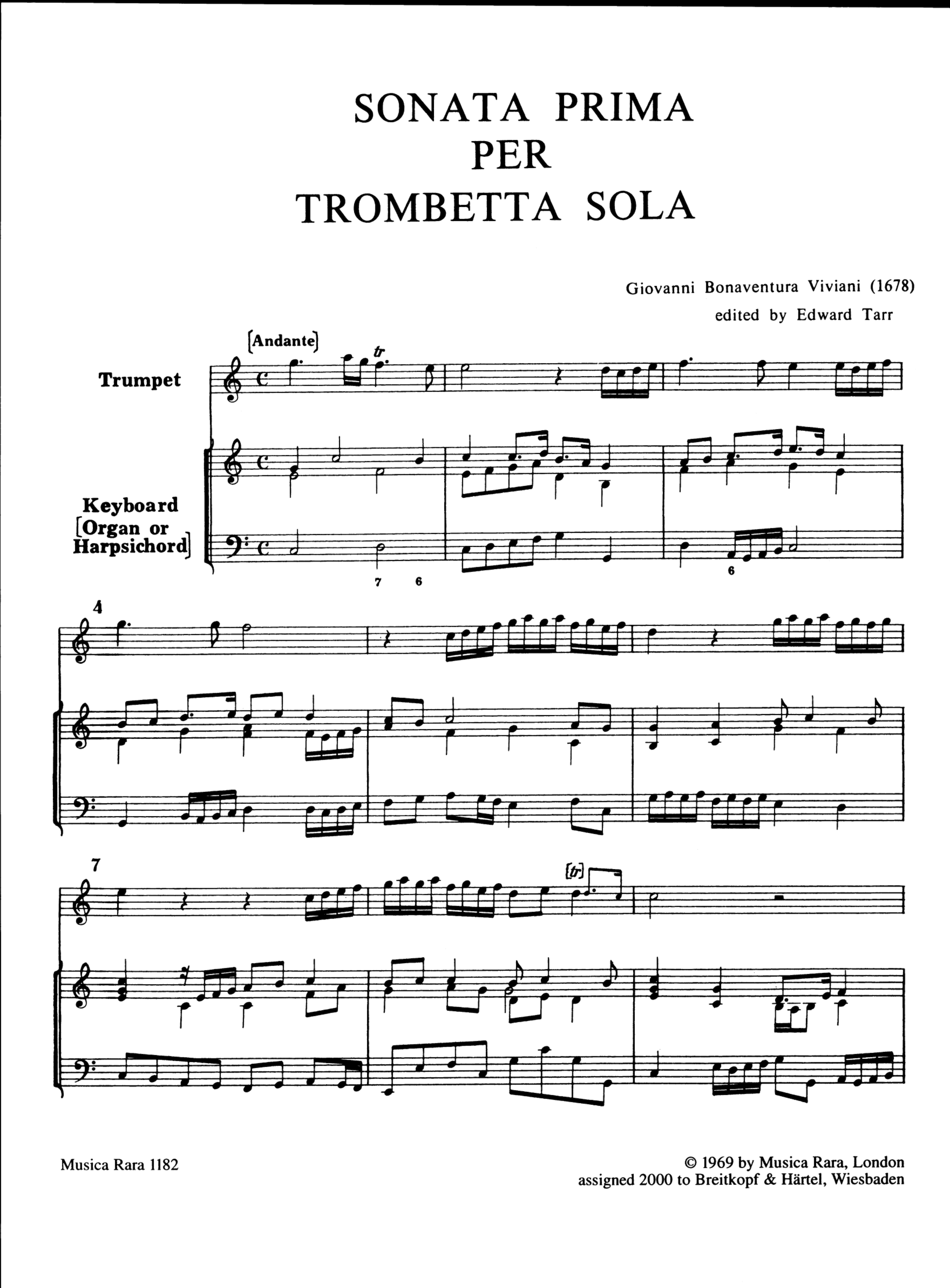 Giovanni Bonaventura Viviani - 2 Sonaten aus op.4 für