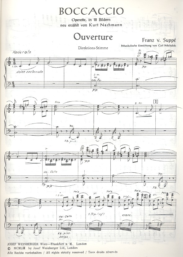 Franz von Suppé - Boccaccio Klavierauszug (dt)
