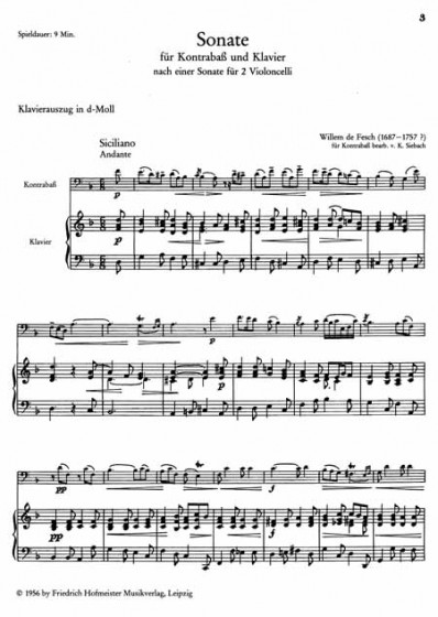 Willem de Fesch - Sonate e-Moll (mit Fassung in d-Moll)