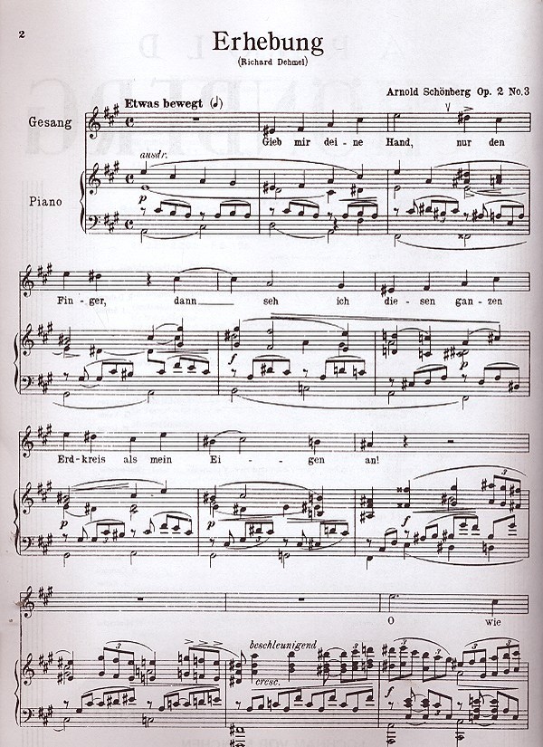 Arnold Schönberg - Erhebung op.2,3 für Singstimme