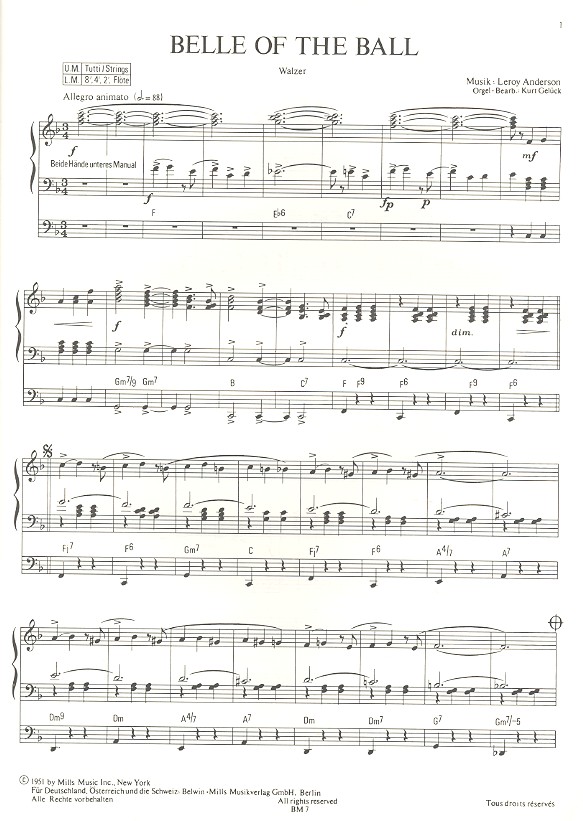  Leroy Anderson - Leroy Anderson: Evergreens für E-Orgel