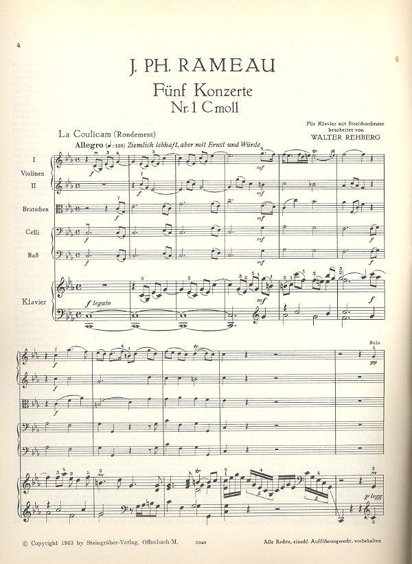 Jean Philippe Rameau - Konzert c-Moll Nr.1 für