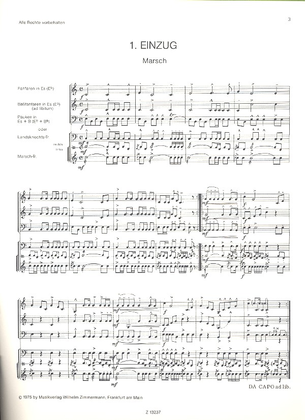 Friedrich Deisenroth - Fanfaren-Musik Band 1 Einstimmige