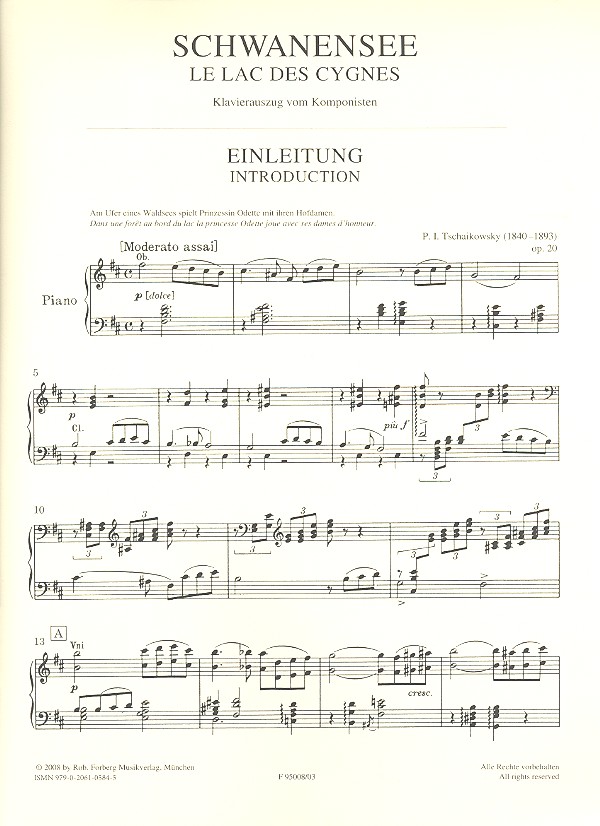 Peter Iljitsch Tschaikowsky - Schwanensee op.20 (Originalversion 1877)