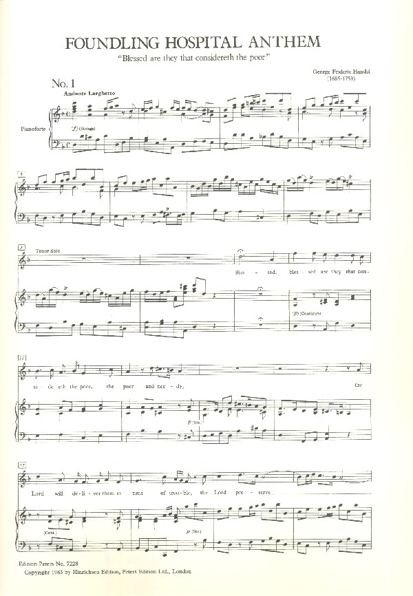 Georg Friedrich Händel - Foundling Hospital Anthem