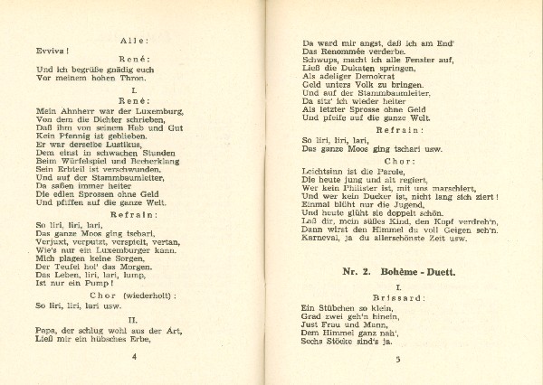 Franz Lehár - Der Graf von Luxemburg Libretto (dt)