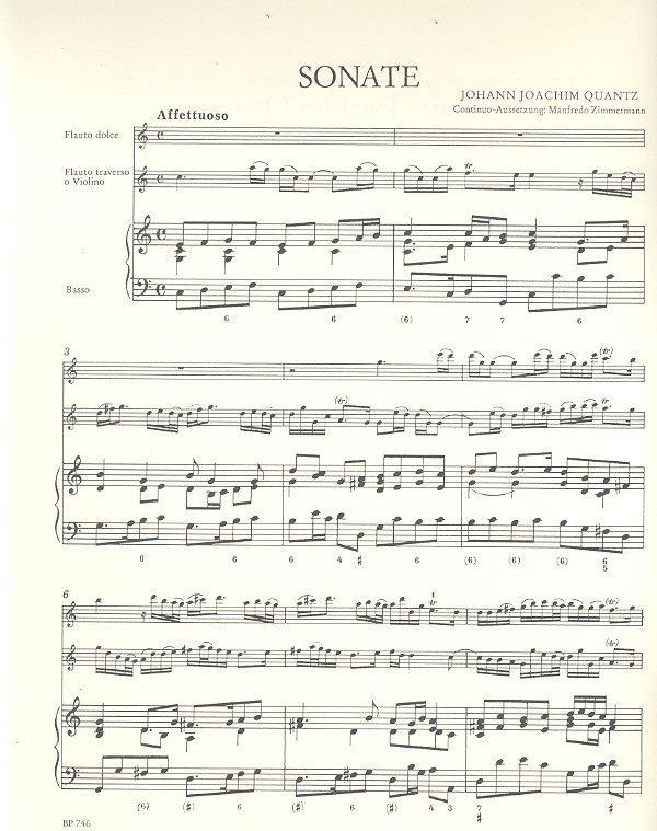 Johann Joachim Quantz - Triosonate C-Dur für