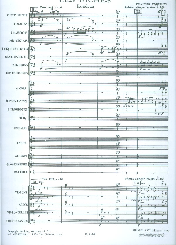  Francis Poulenc - Les biches Suite d'orchestre