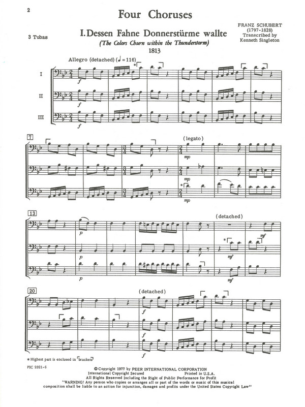 Franz Schubert - 4 Choruses