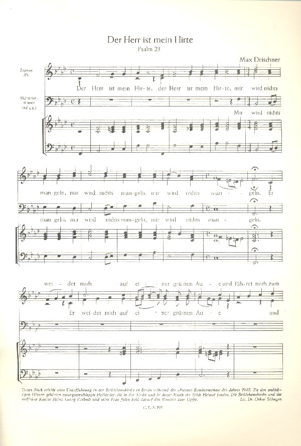Max Drischner - Der Herr ist mein Hirte