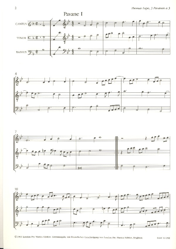 Thomas Lupo - 3 Pavanen