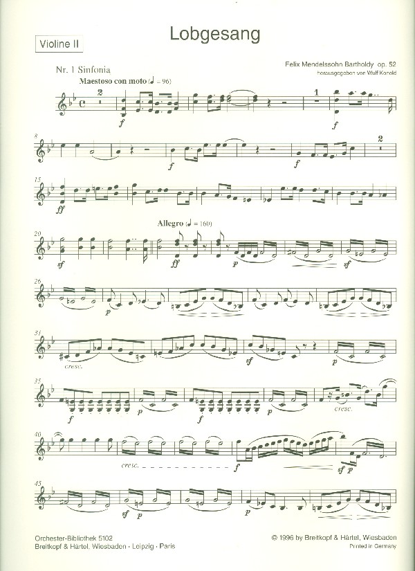 Felix Mendelssohn-Bartholdy - Sinfonie Nr.2 op.52