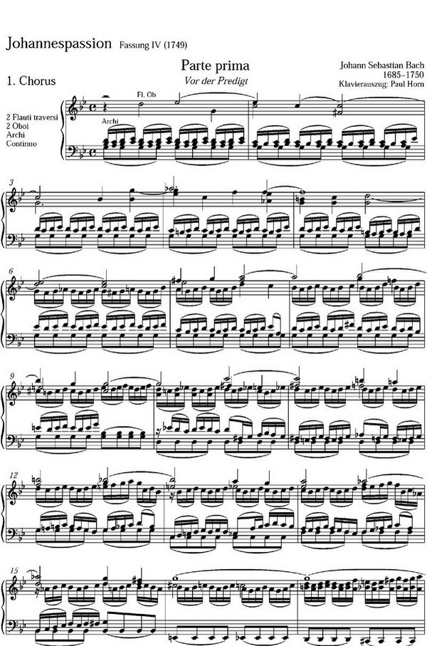 Johann Sebastian Bach - Johannespassion BWV245 in der Fassung 4 von 1749