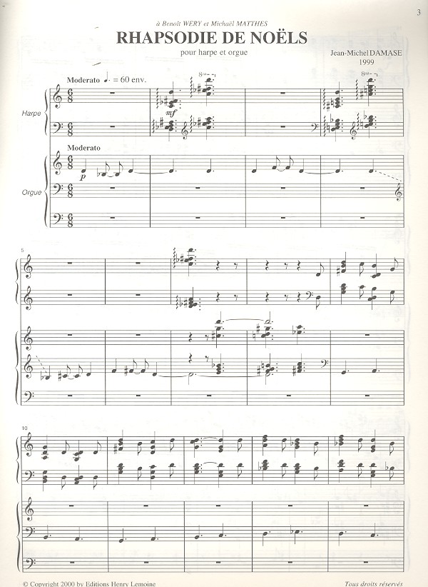 Jean-Michel Damase - Rhapsodie de noels pour