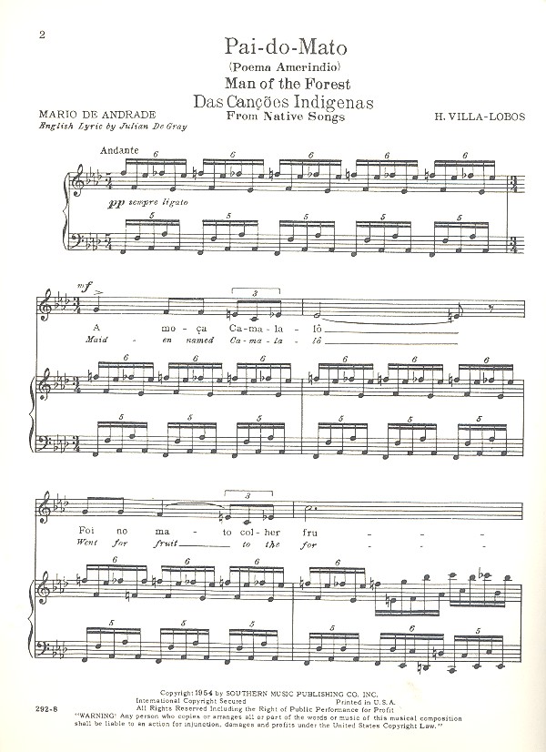 Heitor Villa-Lobos - Pai-do-mato for voice