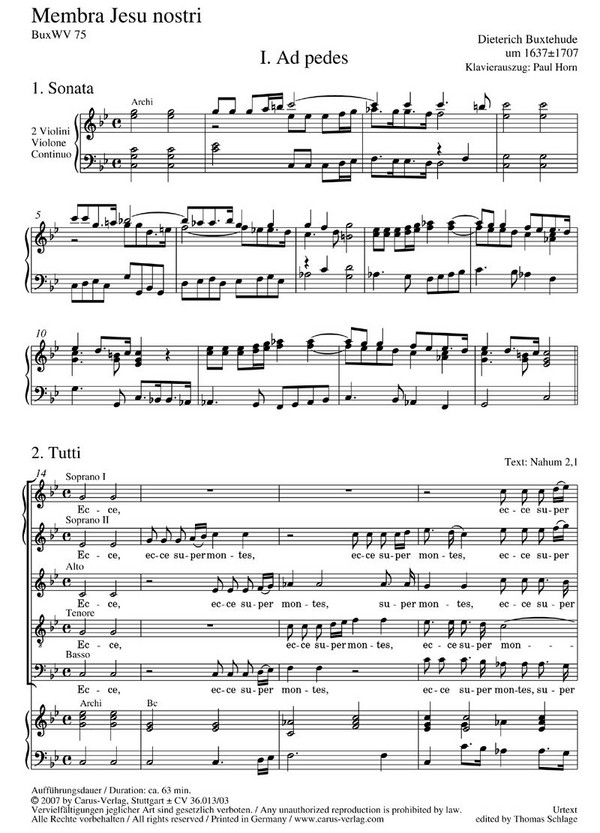 Dieterich Buxtehude - Membra Jesu nostri BuxWV75