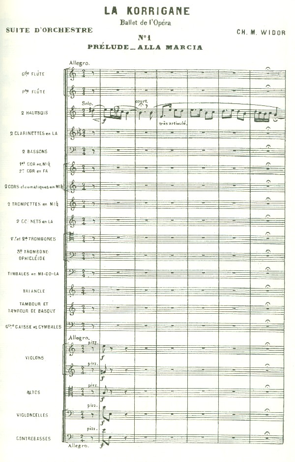 Charles Marie Jean Albert Widor - La Korrigane für Orchester