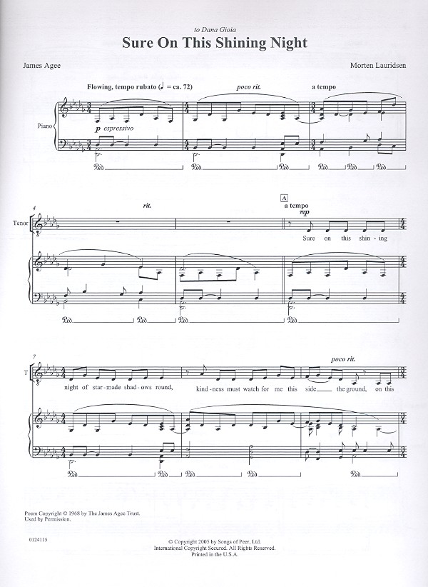 Morten Lauridsen - Sure on this shining Night