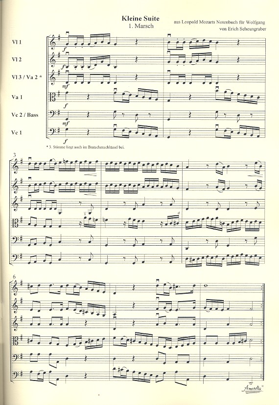 Leopold Mozart - Kleine Suite für Streichorchester