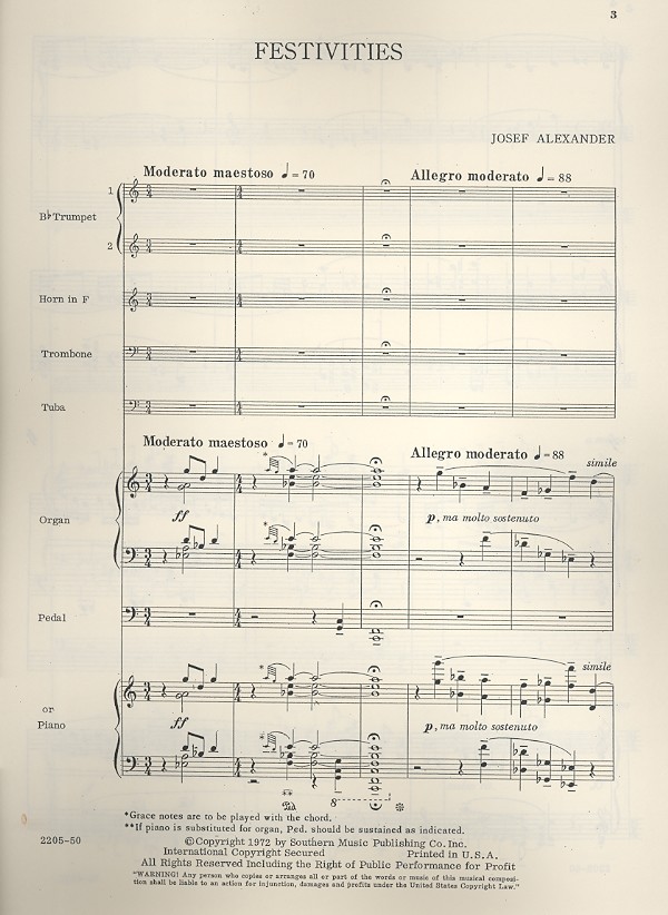 Joseph Alexander - Festivities