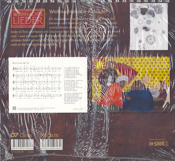 Kalender Weihnachtslieder zum Aufstellen