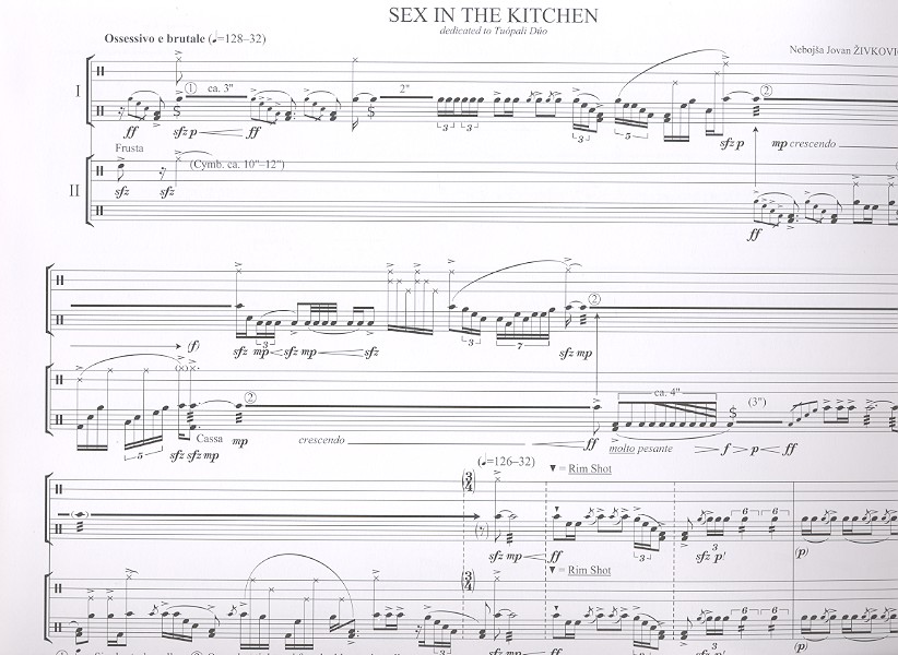 Nebojsa Jovan Zivkovic - Sex in the Kitchen for percussion duo