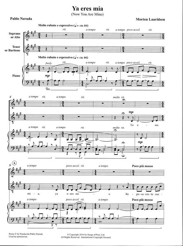 Morten Lauridsen - Ya eres mia