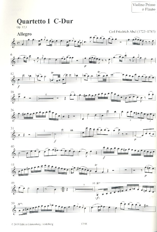 Karl Friedrich Abel - 6 Quartette op.12