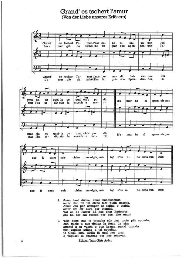 Gian Battista Fritschun - Dreistimmige geistliche Lieder aus den Canzuns spirituaelas